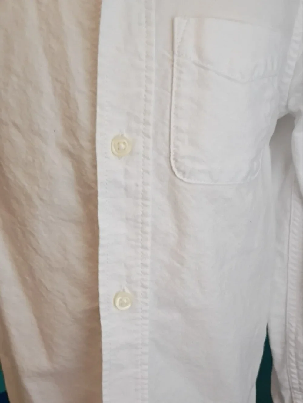 Children's Place White Button-Down Shirt Sz. 6/7